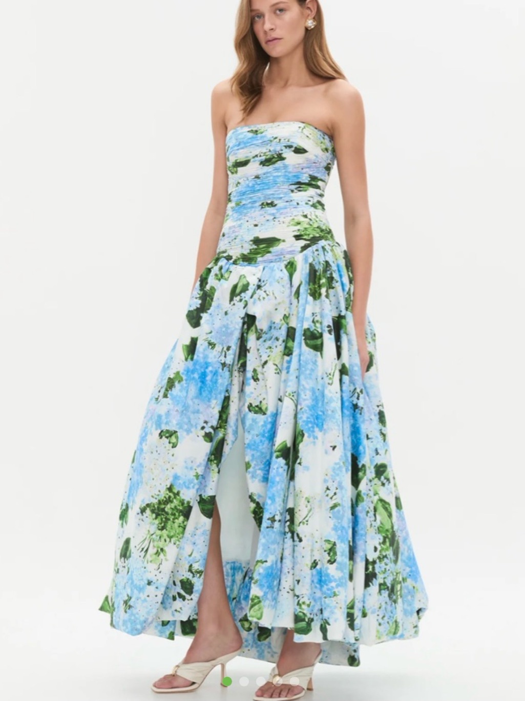 Aje Behold Strapless Floral Maxi Dress